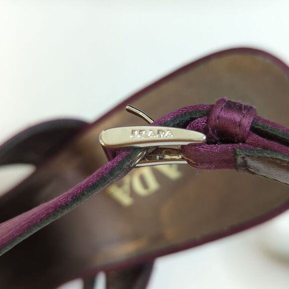 Prada Satin Platforms Peep Toe Size 8 1/2 - Picture 4 of 10